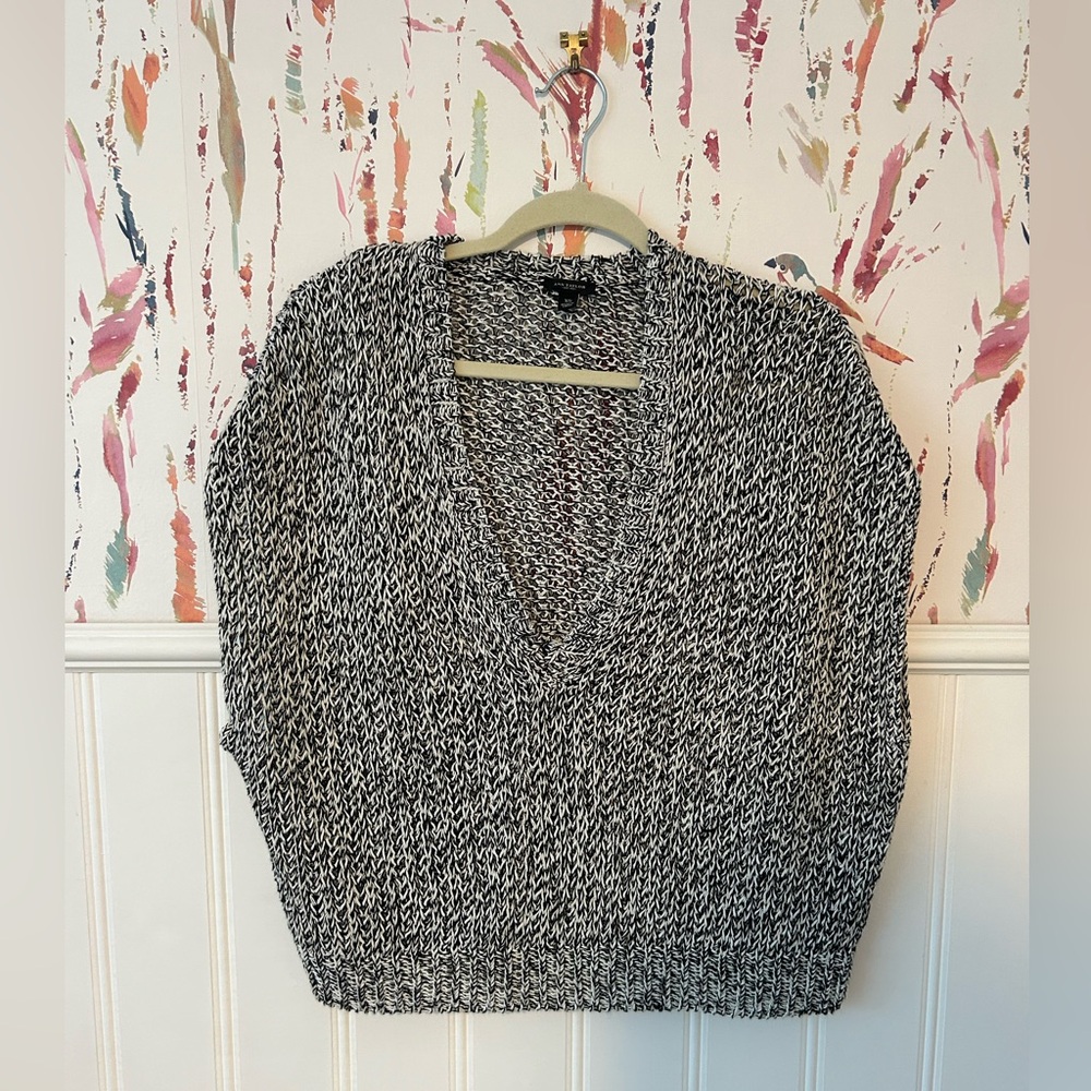 Ann Taylor Black and White Sweater